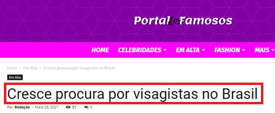 Como fazer análise visagista - materia portal famosos cresce procura por visagistas no brasil