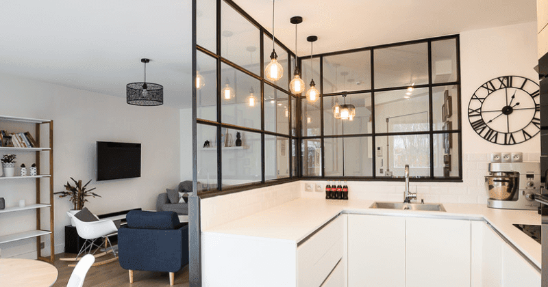 cozinha americana com sala de jantar